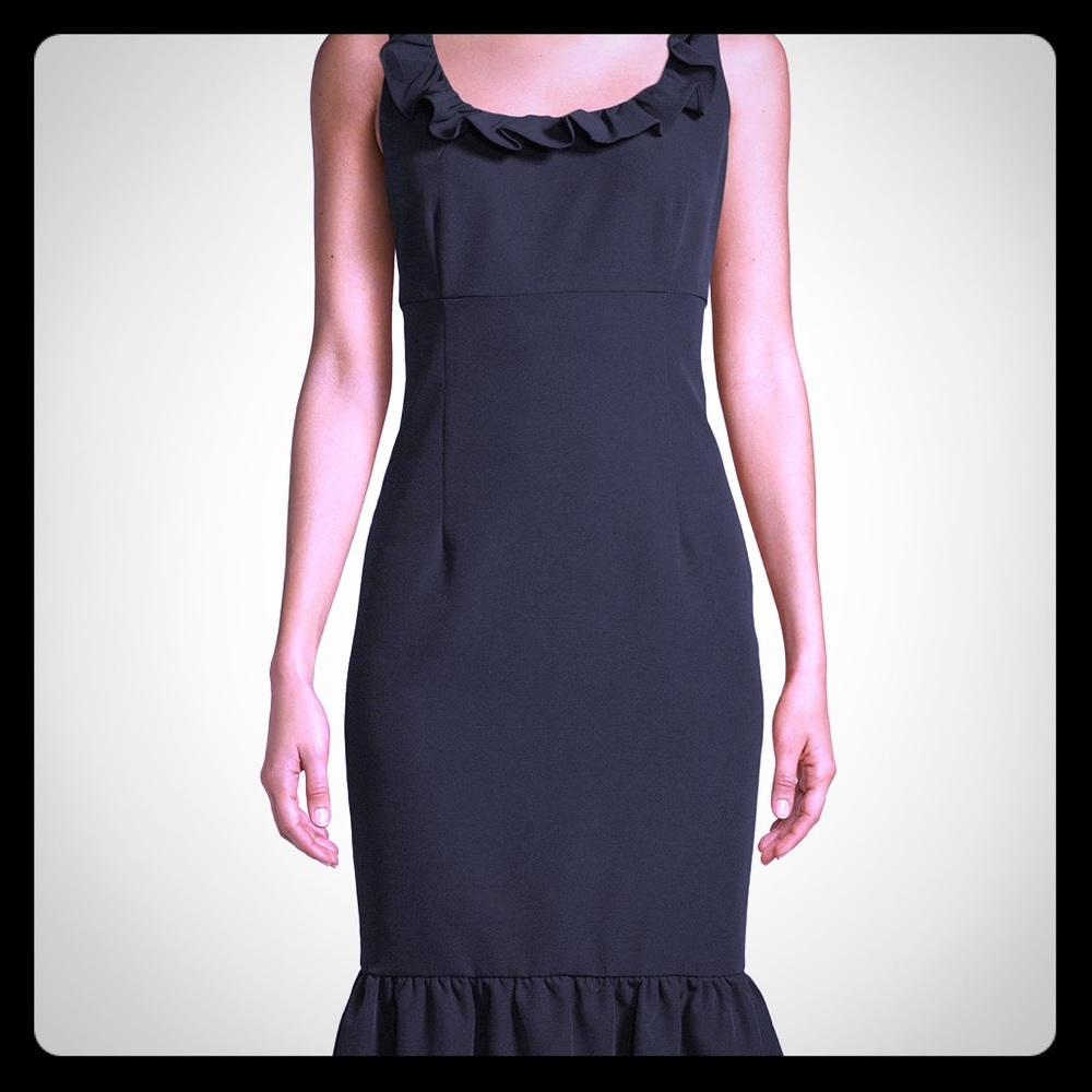 Perfect silhouette creating glam ruffled black dress Nanette Lepore